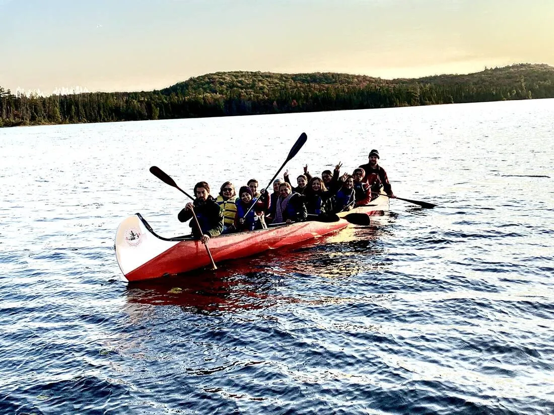 Guided group canoe, Oxtongue River — stop on the Algonquin Park & Ragged Falls: Hike & Canoe day trip