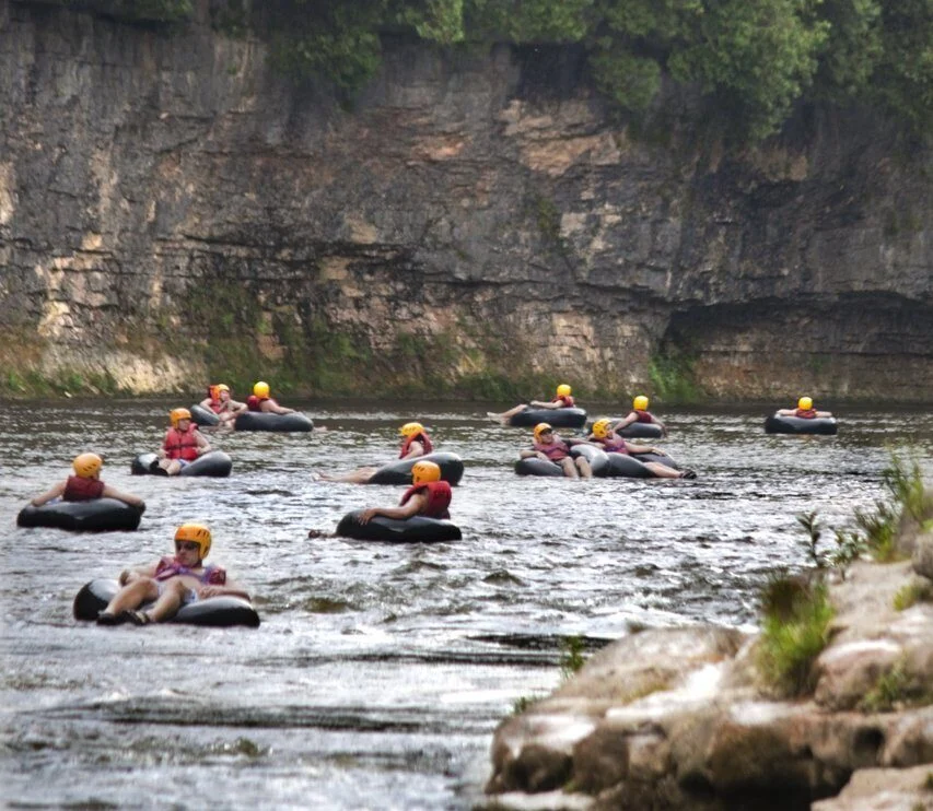 Limestone walls of Elora Gorge above the Grand River, Ontario